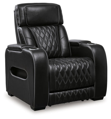 Boyington Black Power Recliner by Ashley at Eve Furniture