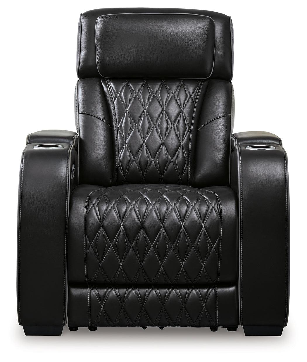 Boyington Black Power Recliner by Ashley at Eve Furniture