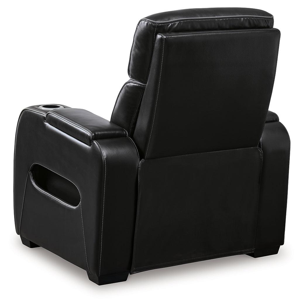 Boyington Black Power Recliner by Ashley at Eve Furniture