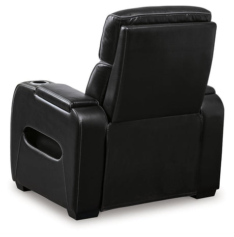 Boyington Black Power Recliner by Ashley at Eve Furniture