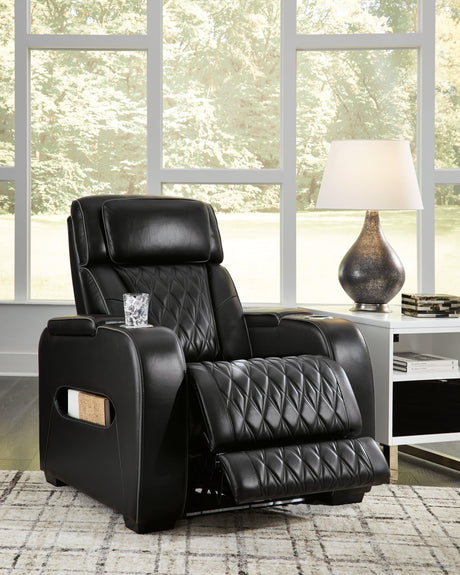 Boyington Black Power Recliner by Ashley at Eve Furniture