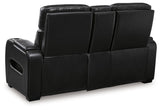 Boyington Black Power Reclining Loveseat by Ashley at Eve Furniture