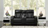 Boyington Black Power Reclining Loveseat by Ashley at Eve Furniture