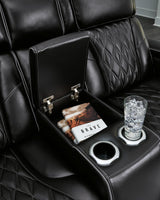 Boyington Black Power Reclining Loveseat by Ashley at Eve Furniture