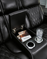 Boyington Black Power Reclining Loveseat by Ashley at Eve Furniture