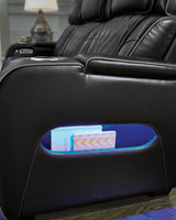 Boyington Black Power Reclining Loveseat by Ashley at Eve Furniture