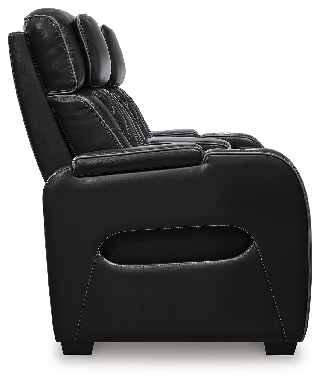 Boyington Black Power Reclining Loveseat with Console