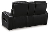 Boyington Black Power Reclining Loveseat with Console