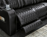 Boyington Black Power Reclining Sofa by Ashley at Eve Furniture