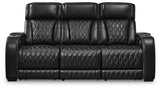 Boyington Black Power Reclining Sofa by Ashley at Eve Furniture