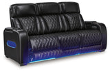 Boyington Black Power Reclining Sofa by Ashley at Eve Furniture
