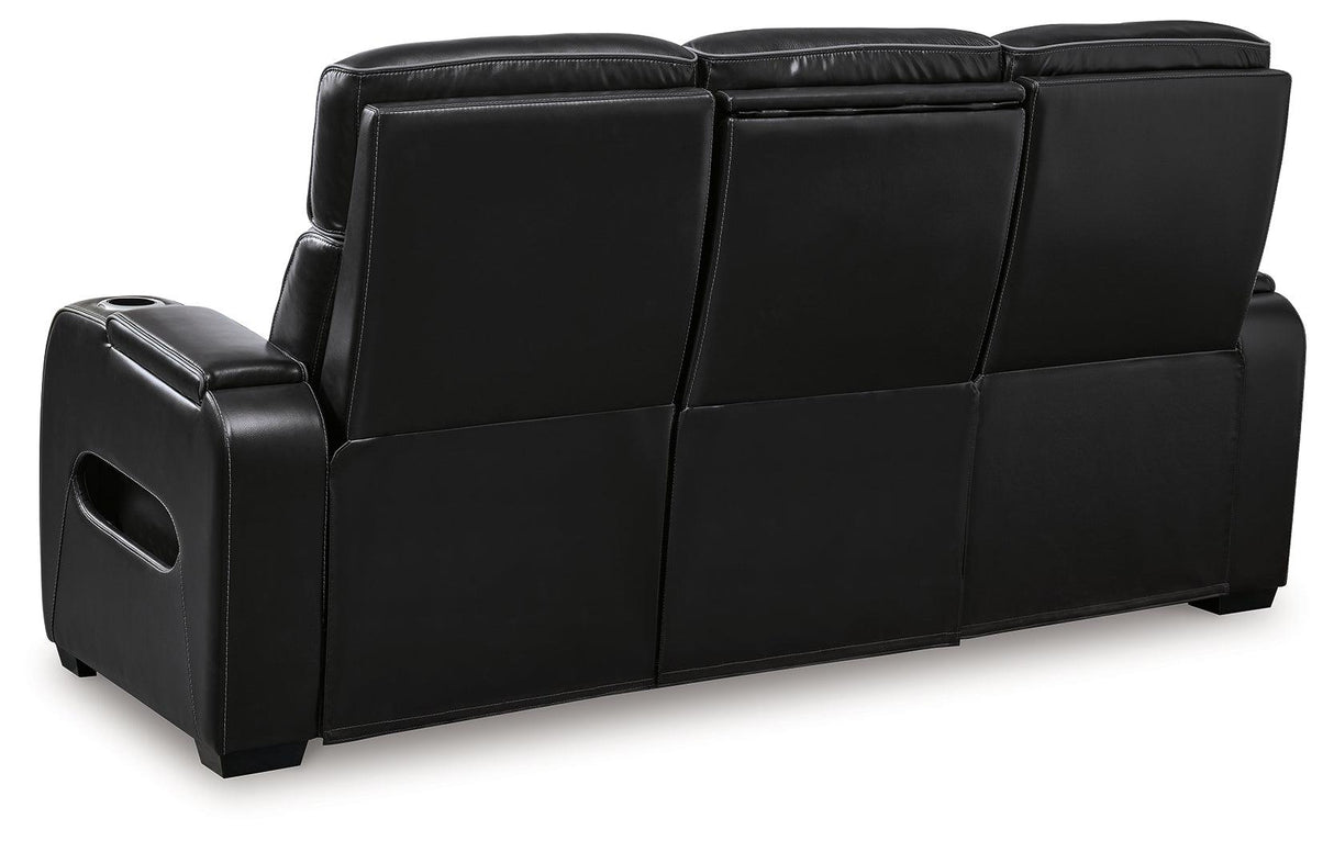 Boyington Black Power Reclining Sofa by Ashley at Eve Furniture