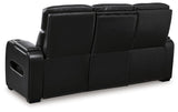 Boyington Black Power Reclining Sofa by Ashley at Eve Furniture