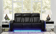 Boyington Black Power Reclining Sofa by Ashley at Eve Furniture