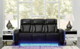 Boyington Black Power Reclining Sofa by Ashley at Eve Furniture