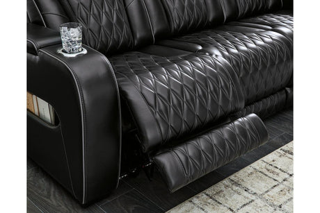 Boyington Black Power Reclining Sofa & Loveseat by Ashley at Eve Furniture