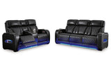 Boyington Black Power Reclining Sofa & Loveseat by Ashley at Eve Furniture