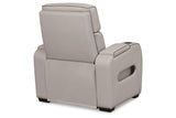 Boyington Gray Dual Power Leather Power Reclining Sofa, Loveseat and Recliner by Ashley at Eve Furniture