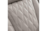 Boyington Gray Dual Power Leather Power Reclining Sofa, Loveseat and Recliner by Ashley at Eve Furniture