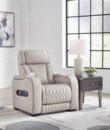 Boyington Gray Power Recliner by Ashley at Eve Furniture