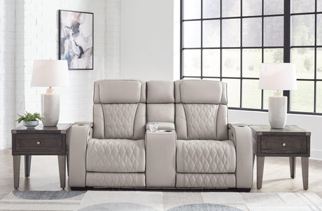 Boyington Gray Power Reclining Loveseat by Ashley at Eve Furniture