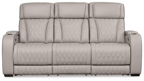 Boyington Gray Power Reclining Sofa by Ashley at Eve Furniture