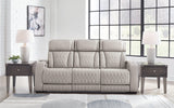 Boyington Gray Power Reclining Sofa by Ashley at Eve Furniture