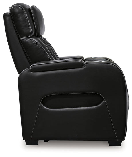 Boyington Black Power Recliner by Ashley at Eve Furniture
