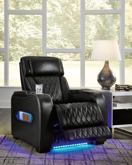 Boyington Black Power Recliner by Ashley at Eve Furniture
