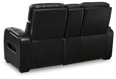 Boyington Black Power Reclining Loveseat by Ashley at Eve Furniture