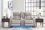 Boyington Gray Power Reclining Loveseat by Ashley at Eve Furniture