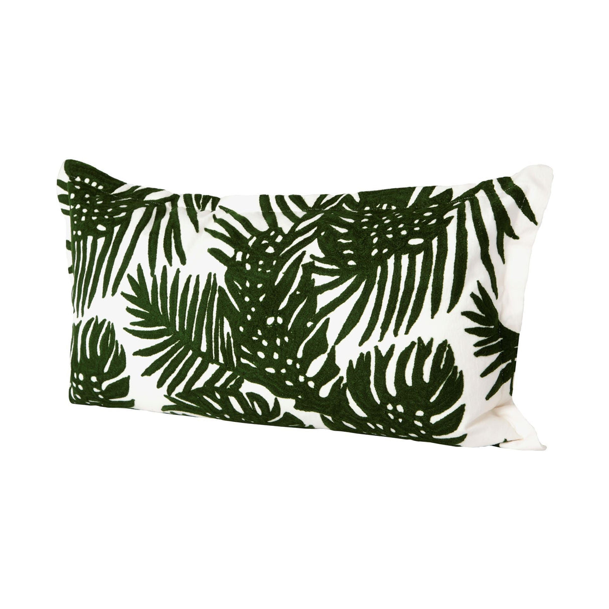 Boyle II Green Tropical Palm Leaf Decorative Pillow Cover w/Non-Allergen Filler, Set of 2 by Mercana at Eve Furniture