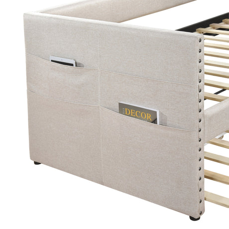 Boynton Beige Daybed with Trundle by Homelegance at Eve Furniture