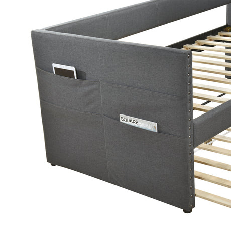 Boynton Dark Gray Daybed with Trundle by Homelegance at Eve Furniture