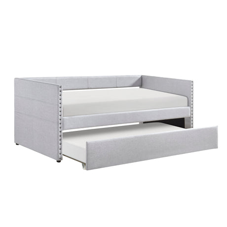Boynton Light Gray Daybed with Trundle by Homelegance at Eve Furniture