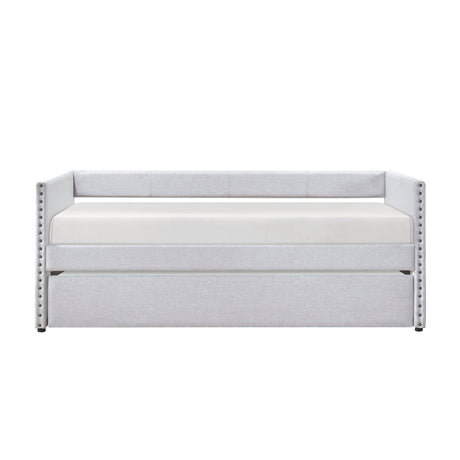 Boynton Light Gray Daybed with Trundle by Homelegance at Eve Furniture