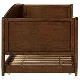 Bozeman Walnut Wood Twin Daybed With Trundle Medium by Coaster at Eve Furniture