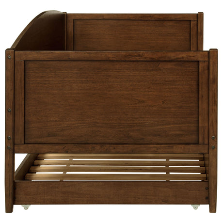 Bozeman Walnut Wood Twin Daybed With Trundle Medium by Coaster at Eve Furniture