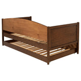 Bozeman Walnut Wood Twin Daybed With Trundle Medium by Coaster at Eve Furniture