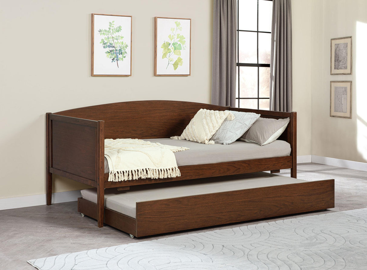 Bozeman Walnut Wood Twin Daybed With Trundle Medium by Coaster at Eve Furniture