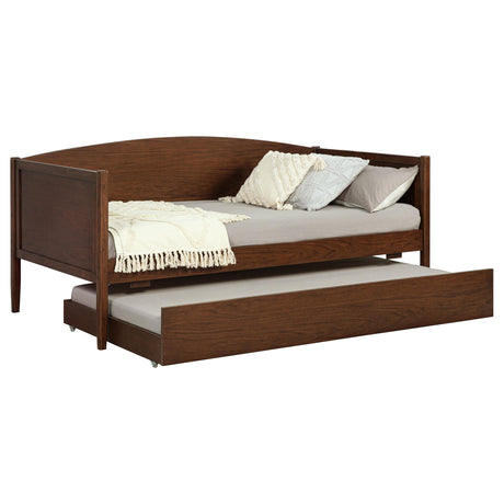 Bozeman Walnut Wood Twin Daybed With Trundle Medium by Coaster at Eve Furniture