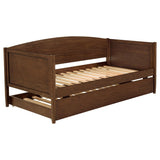 Bozeman Walnut Wood Twin Daybed With Trundle Medium by Coaster at Eve Furniture
