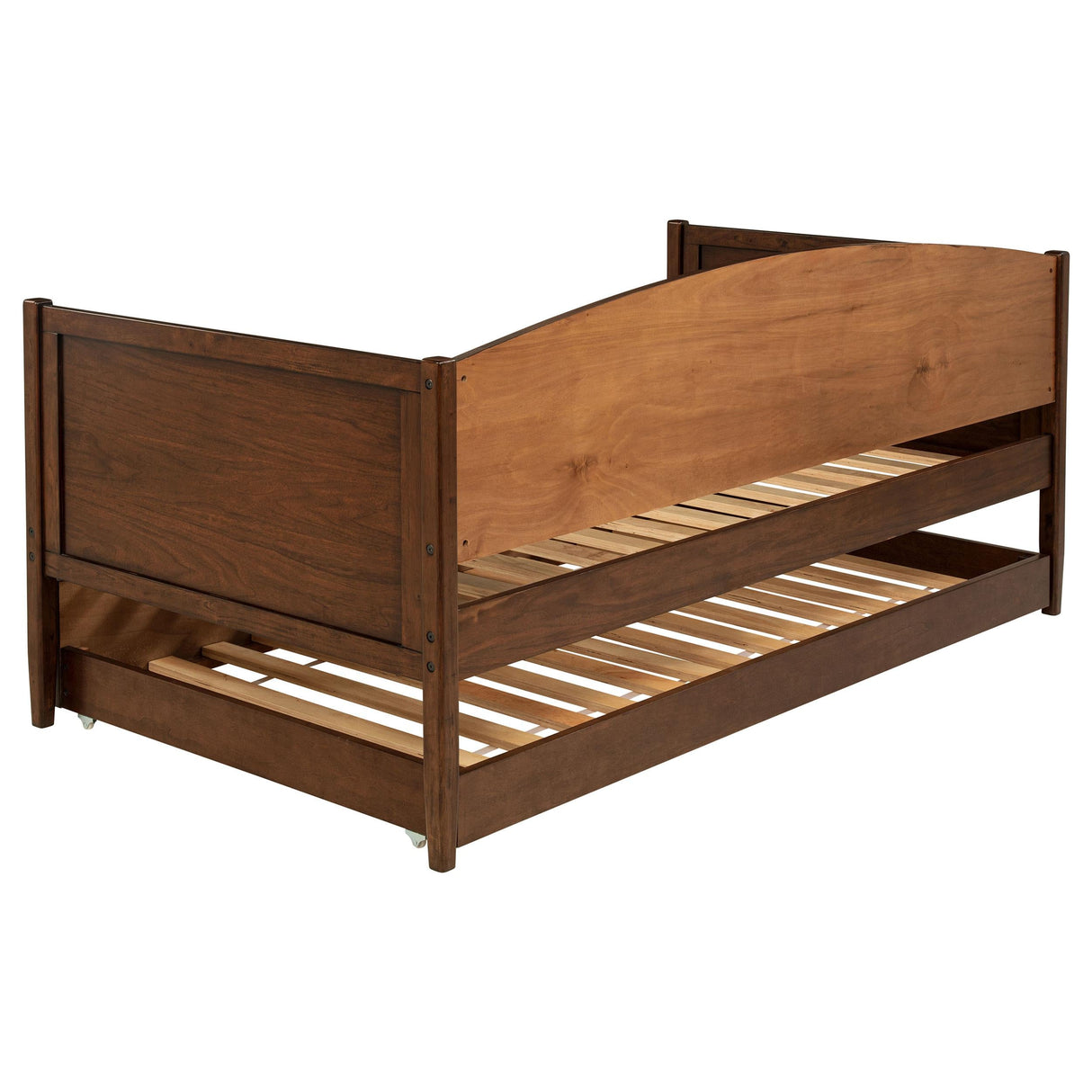 Bozeman Walnut Wood Twin Daybed With Trundle Medium by Coaster at Eve Furniture