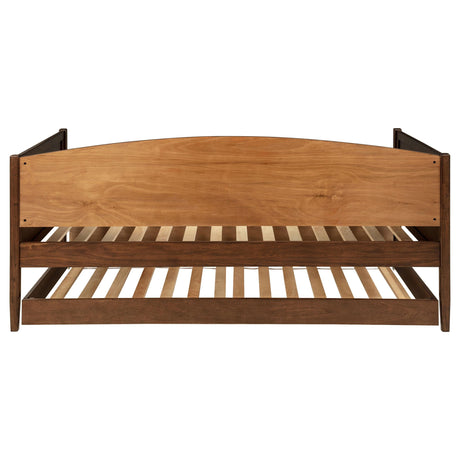 Bozeman Walnut Wood Twin Daybed With Trundle Medium by Coaster at Eve Furniture