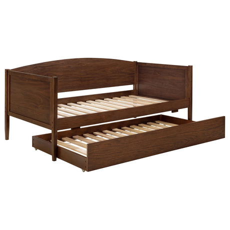 Bozeman Walnut Wood Twin Daybed With Trundle Medium by Coaster at Eve Furniture