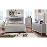 Brachium Silver 4-Piece Queen Bedroom Set by Furniture of America at Eve Furniture