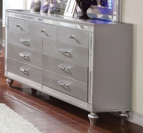 Brachium Silver 4-Piece Queen Bedroom Set by Furniture of America at Eve Furniture