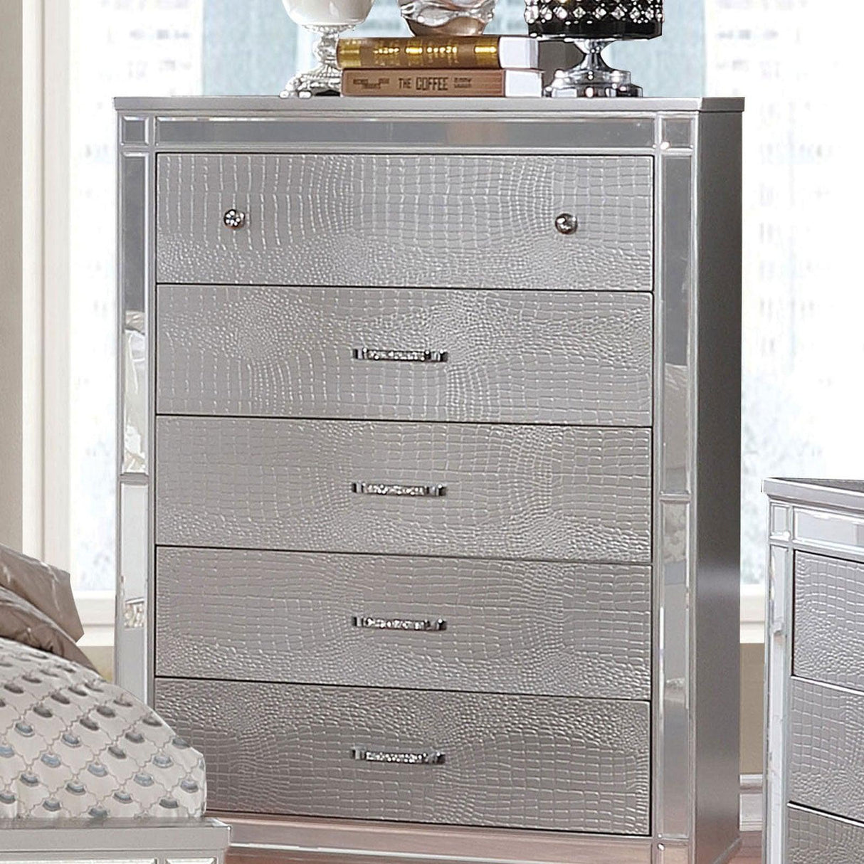 Brachium Silver Chest by Furniture of America at Eve Furniture