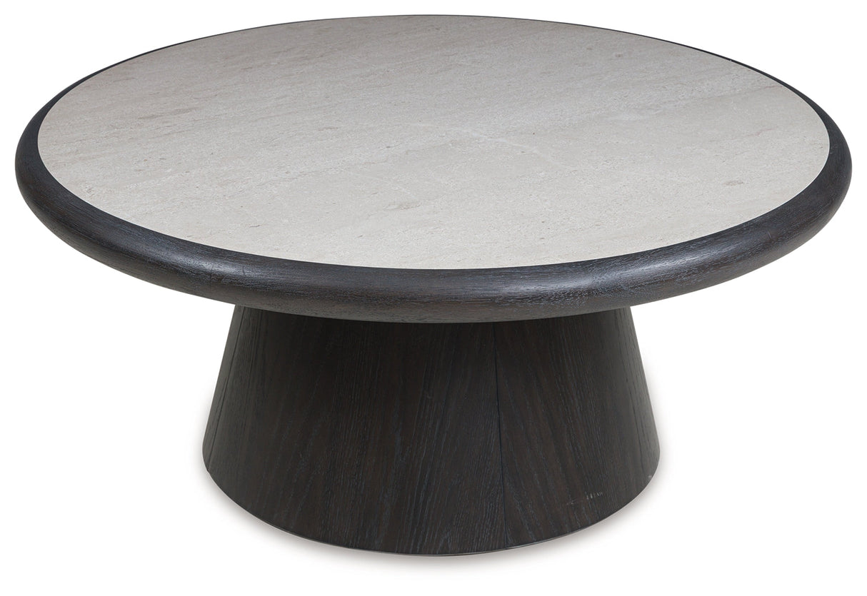 Bracken Dark Brown Coffee Table by Ashley at Eve Furniture