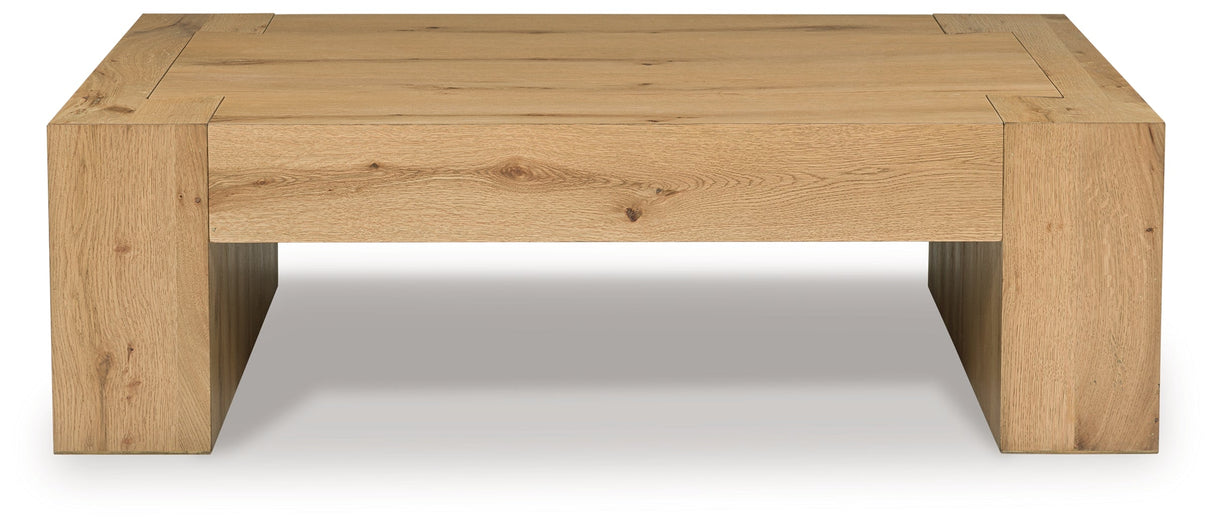 Bracken Light Brown Coffee Table by Ashley at Eve Furniture